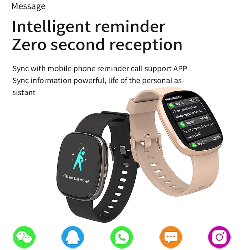 For Huawei Xiaomi Sports Smart Watch Men Women 1.83 Inch AMOLED HD Screen Heart Rate IP68 Waterproof Bluetooth Call Smart Watch