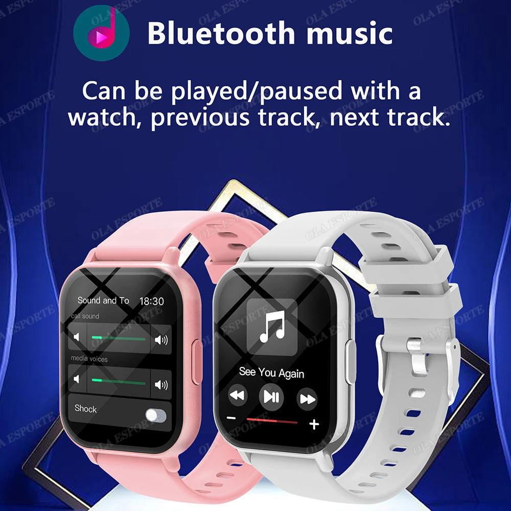 New Women Bluetooth Call Smart Watch Heart Rate Menstrual Tracking Health Smartwatches Waterproof Men Smartwatch For Android IOS