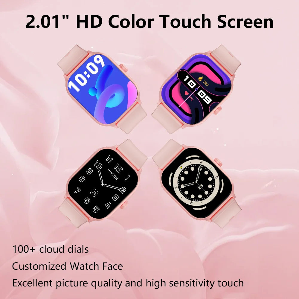 LAXASFIT 2.01“ Bluetooth Call Smart Watch Support 100+ Sports IP68 Waterproof 2024 New Man Woman Message Reminder Smart Watch