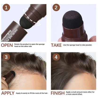 Waterproof Hairline & Root Concealer Pen Instant Grey Coverage Easy Blend Powder Stick for Normal Hair Hairline Enhance