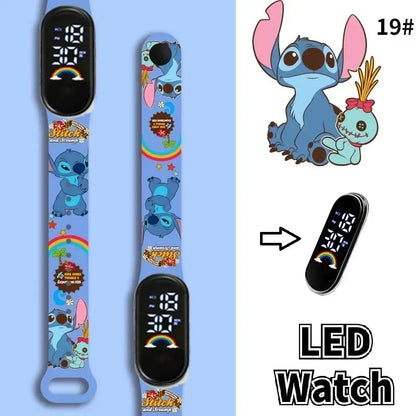 Stitch Children Watches Girls Waterproof Sport Touch Screen Watch for Women Waterproof Digital Clock Bracelet Gifts
