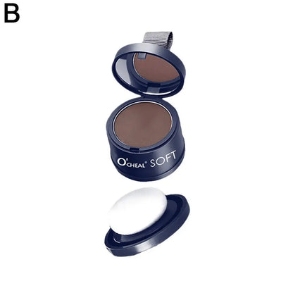 Hair Shadow Powder With Puff Quick Concealer Hairline Black/Dark Brown Waterproof Hair Shadow Hair Line Modified Powder