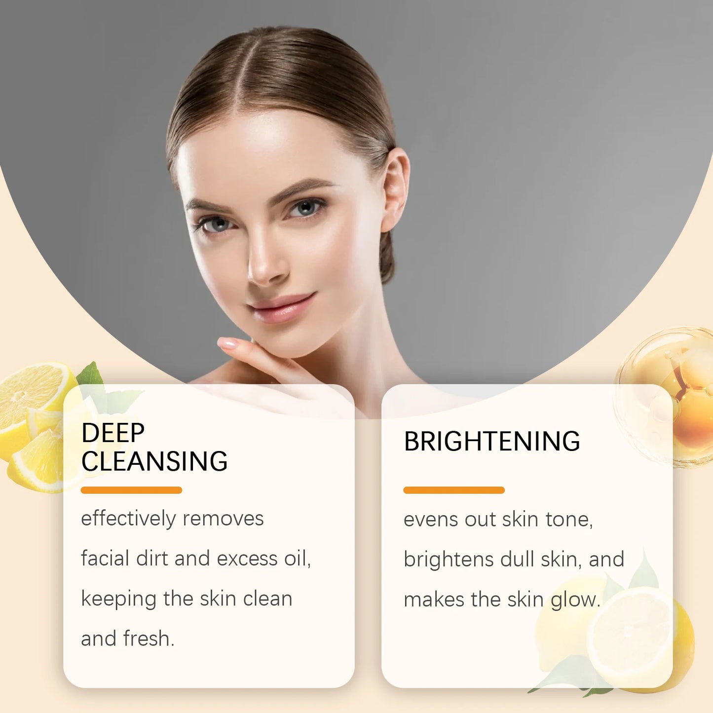 Vitamin C Exfoliating Facial Cleanser Prevent Pore Blockage Gently Remove Makeup Clean Face Dirt Moisturizing Facial Cleanser