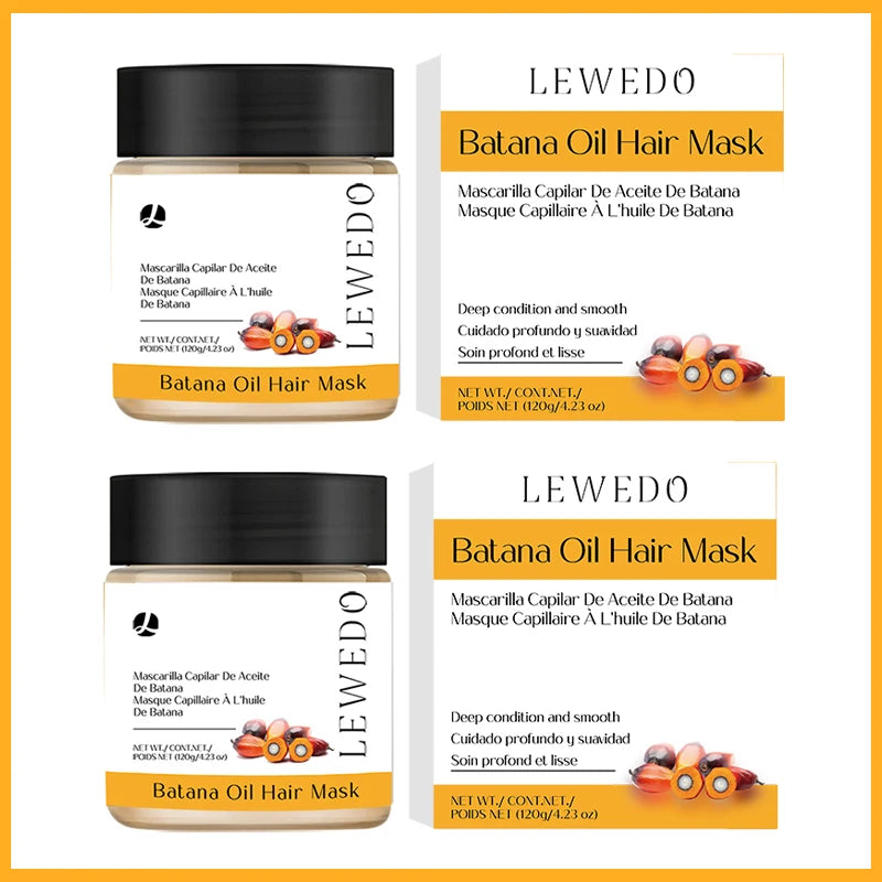 Lewedo Batana Mask Traction Alopecia Thicken Oil Hair Conditioner Oil Hair Care Strengthening Grease Anti Break Repair Care