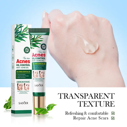 1/2/3pcs SADOER Tea Tree Acne Removing Cream Facial skincare Face Gel Creams Hydrating Moisturizing Facial Cream Skin Care
