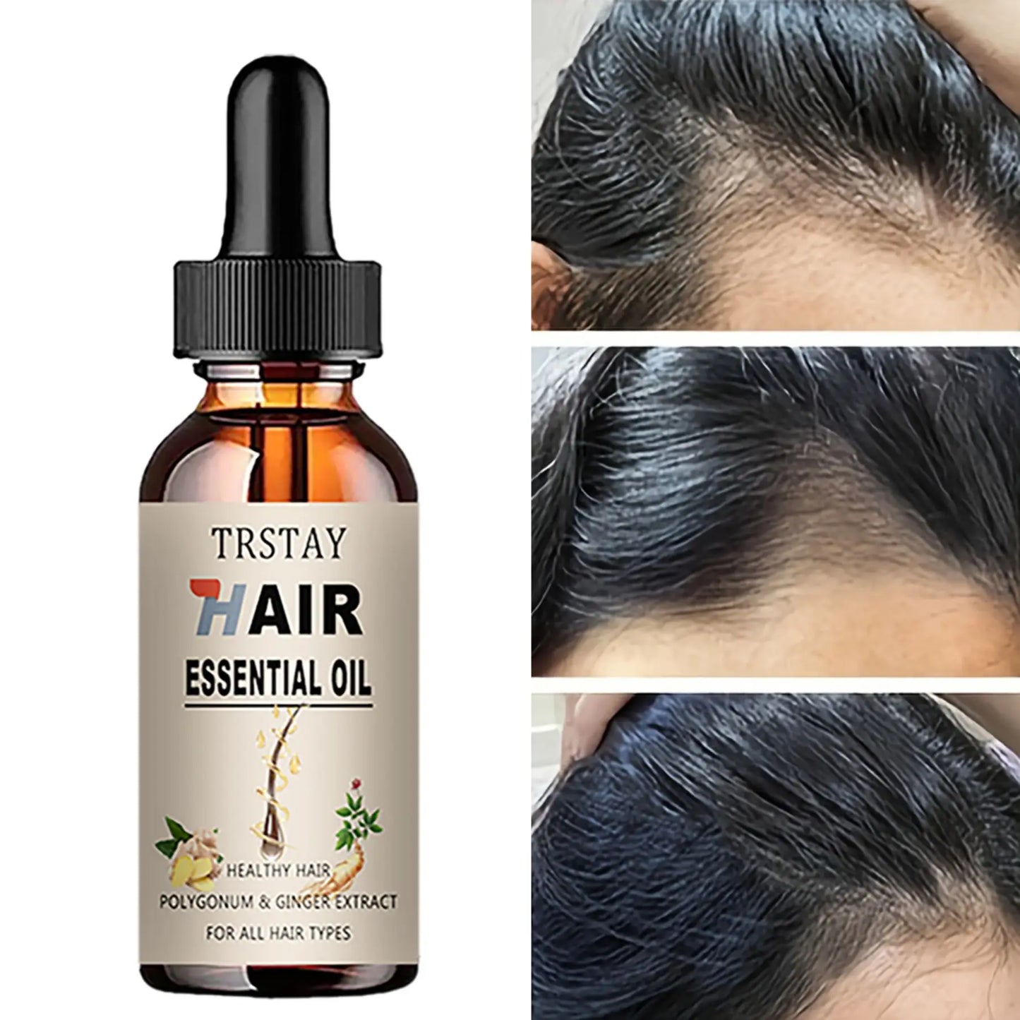 New Rosemary Oil for Beard Ginger Hair Growth Oil for Men Essence Hair Nutrient Conditioner Care Essential Oil for Black Women