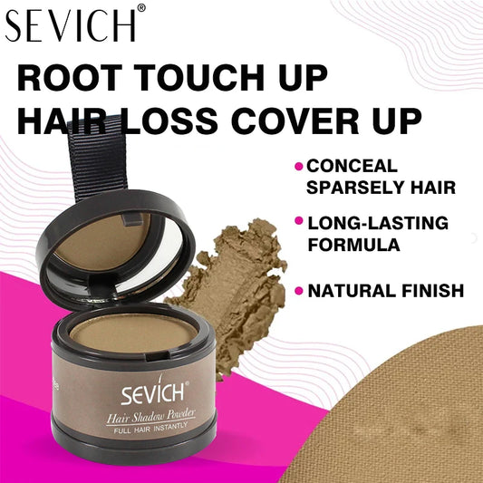 SEVICH Root Touch Up Hair Powder With Brush Hair Loss Concealer For Thinning Hair Women Men Root Cover Up Hairline Shadow Powder
