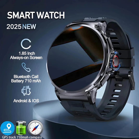 2025 New 1.85inch Smart Watch Men Ultra 710mAh Large Battery Bluetooth Call 400+ Watch Faces Sport Outdoor Waterproof Smartwatch