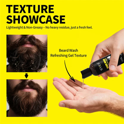Beard Growth Kit Beard Growth Essence Oil Nourishing Beard Conditioning For Men Wash Care Set Beard Styling Massage Strengthen