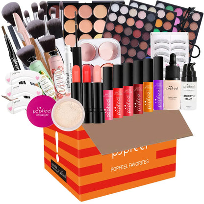 Makeup Full Set Full Complete Makeup Kit Gift For Girls Women Eye shadows Lipsticks Eyeliner Face Glamour Look Easy To Use.