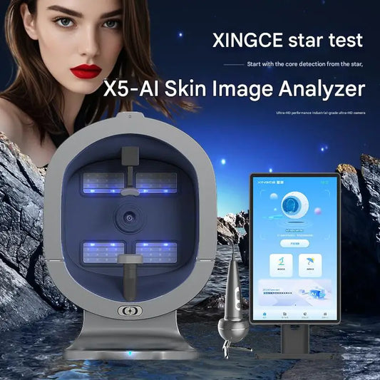 Latest Technology 3D Skin Analysis Scanner X5-Al Skin lmage Analyzer Skin aging prediction Skin Lft Index AnalysIs  2025