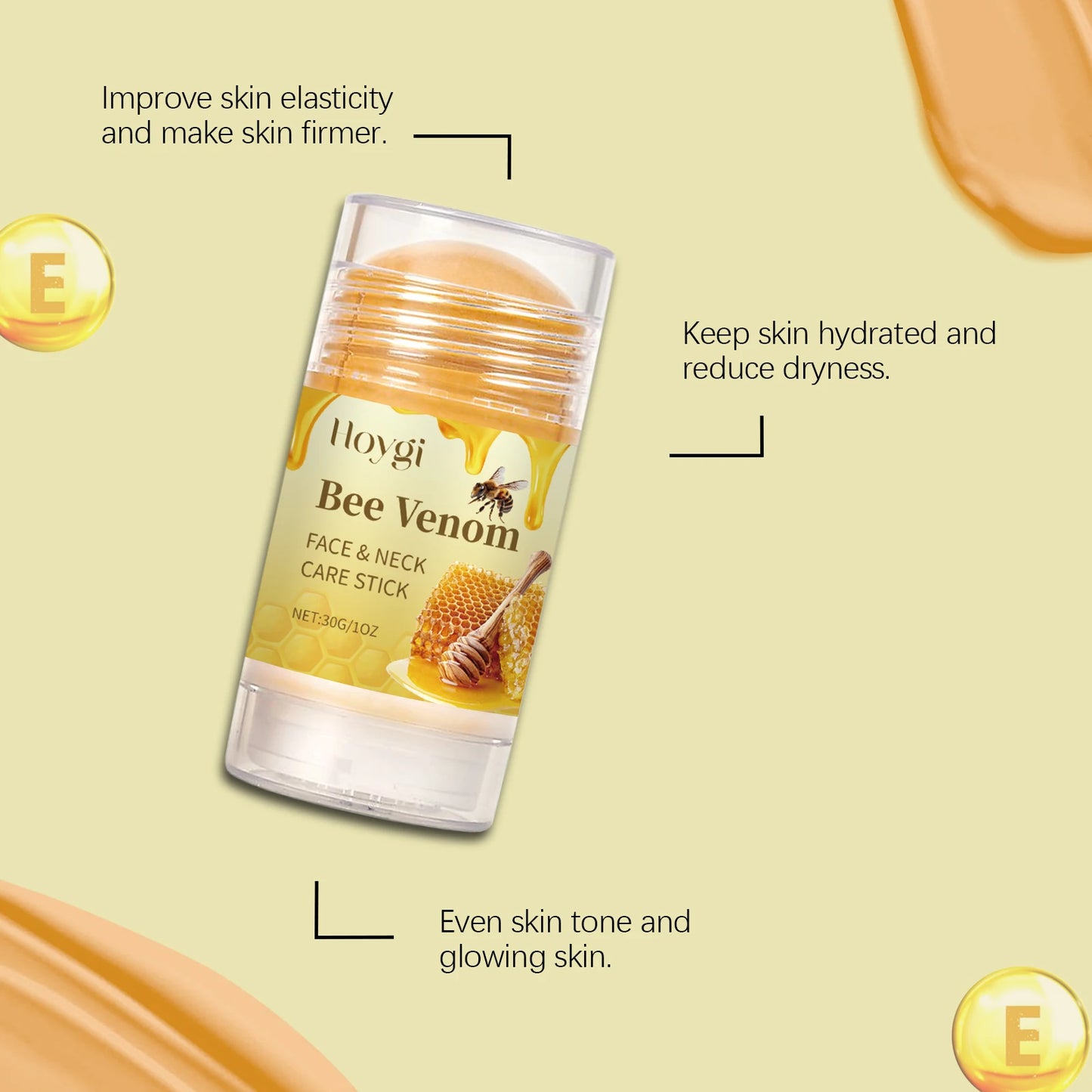 Hoygi Bee Venom Firming Serum Stick Anti Wrinkle Cream Lifts Tightens the Skin Solving Wrinkles Fine Lines Natural Serum