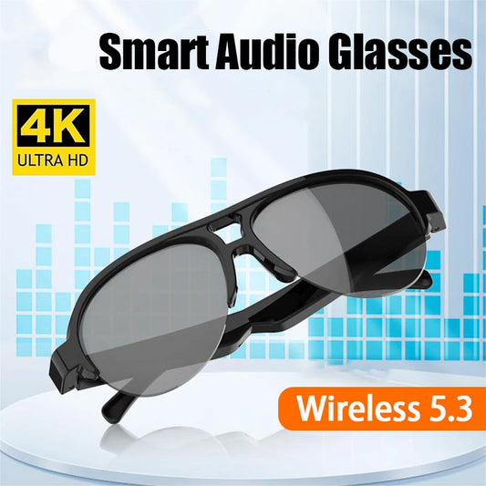 4K Fashion AI Camera Smart Audio Glasses Waterproof Bluetooth 5.3 Call Playing Music Smart Glasses Identify Pictures