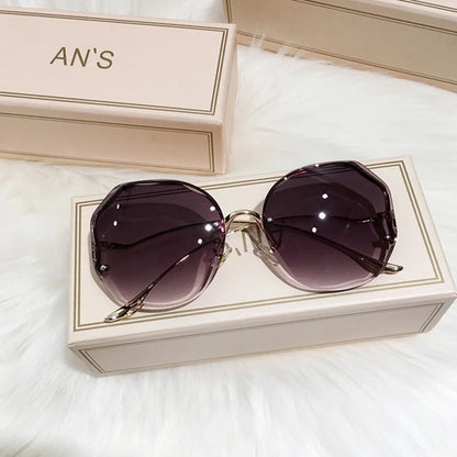 Square Sunglasses Woman Fashion Rimless Gradient Sun Glasses Brand Designer Sunglasses for Women Очки Солнечные Женские Очки