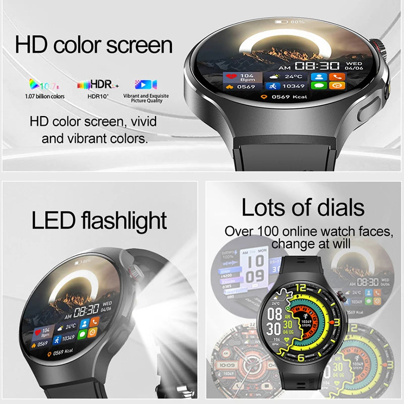 2025 New Outdoor GPS Sports Smart Watch Men AMOLED HD Screen Heart Rate Monitor For HUAWEI Bluetooth Call Waterproof Smartwatch