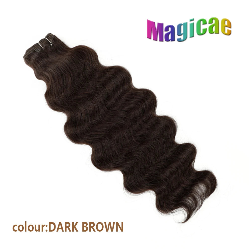 Magicae 30Inches Brown 12# M816# Sliver White Ombre Blond 613 Ombre 27# Body Wave High Temperature Synthetic Hair Extensions