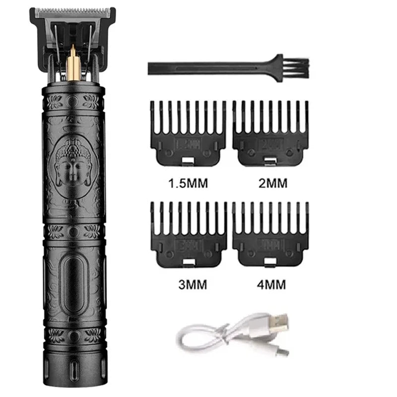Carving Hair Clipper Professional Hair Cutting Machine Barber Rechargeable Hair Trimmer Metal Haircut Machine Clipper for Men