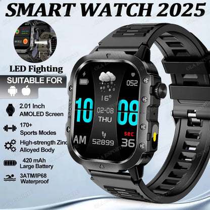 New For  Smart Watch Military GPS Men Flashlight Waterproof Outdoor Sport Tracker Bluetooth Call Smartwatches Women