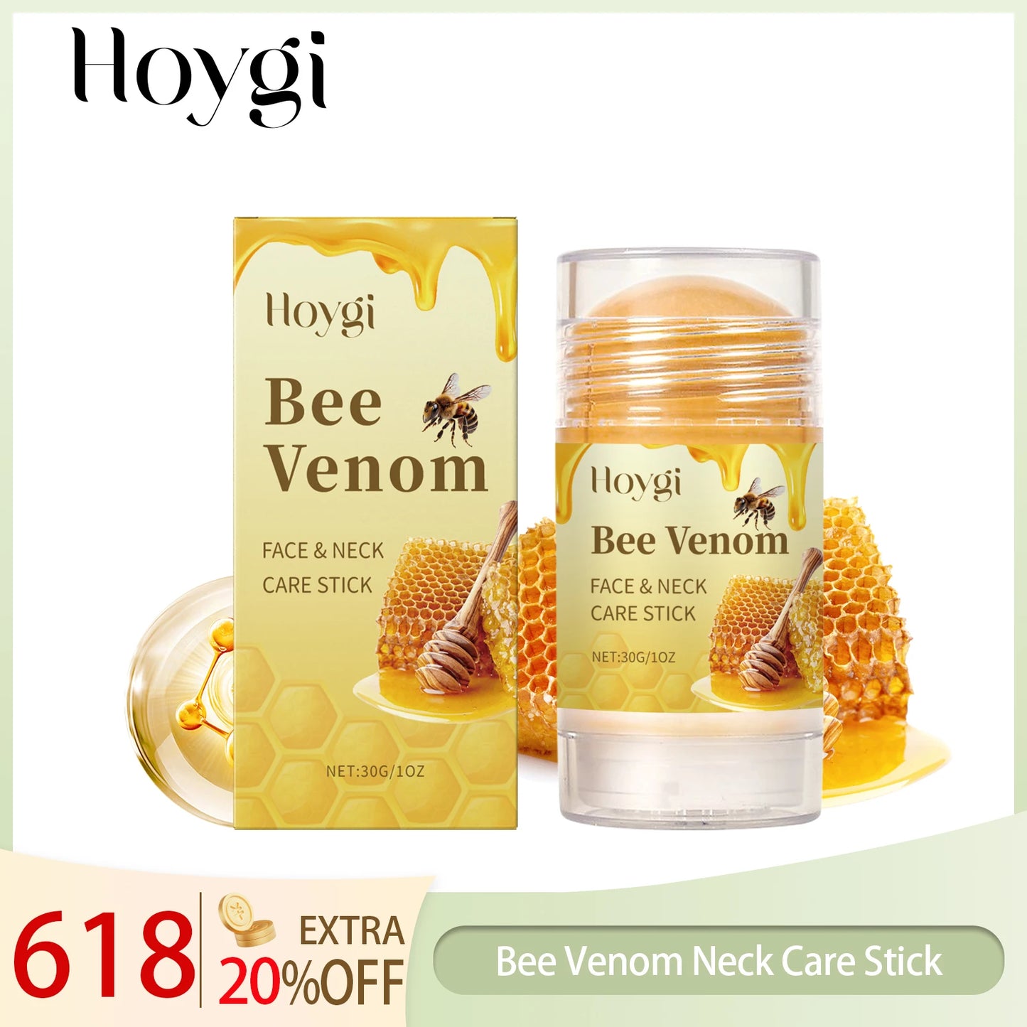 Hoygi Bee Venom Firming Serum Stick Anti Wrinkle Cream Lifts Tightens the Skin Solving Wrinkles Fine Lines Natural Serum