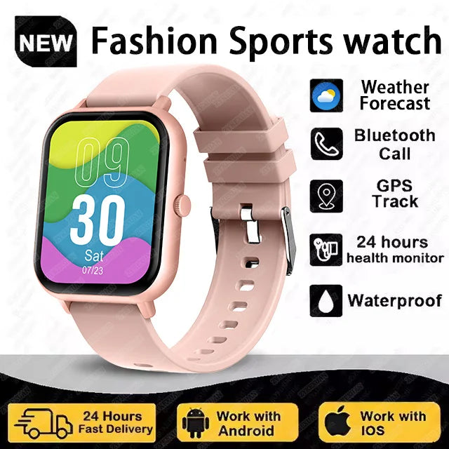 2025 New For Women Bluetooth Call Smart Watch Women Men Heart Rate Blood Oxygen Voice Assistant 100+Sports Ladies Smartwatch