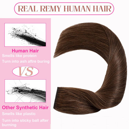 One Piece Clip in Hair Extensions Human Hair Dark Black Clip in Human Hair 24inch 3/4 Full Head Straight Remy Hair 5 Clips