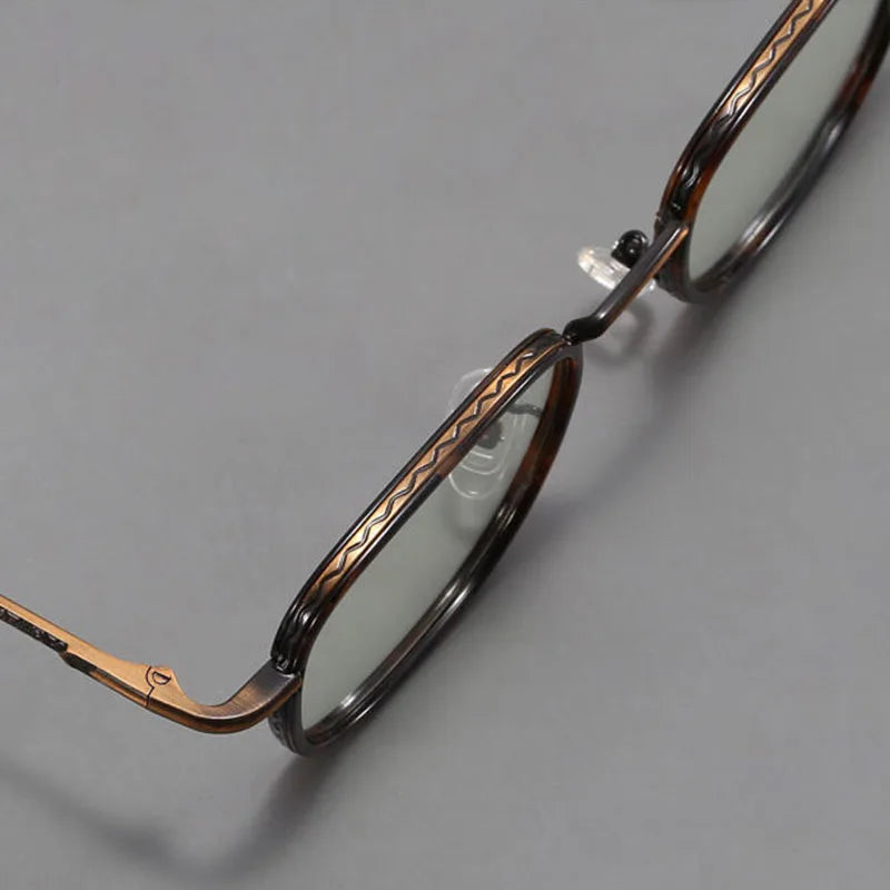 New Myopic Prescription Glasses Frame Women Men Art Metal Optical Eyeglass Frame INS Fashion Retro Anti Blue Light Eyewear