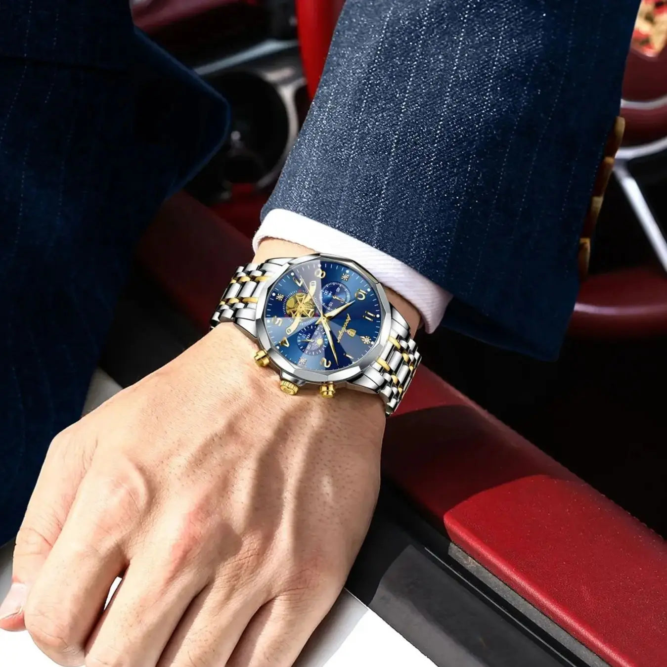 POEDAGAR Luxury Original Watch For Man Chronograph Waterproof Luminous Men Clock Quartz Stainless Steel Men's Watches Male Reloj