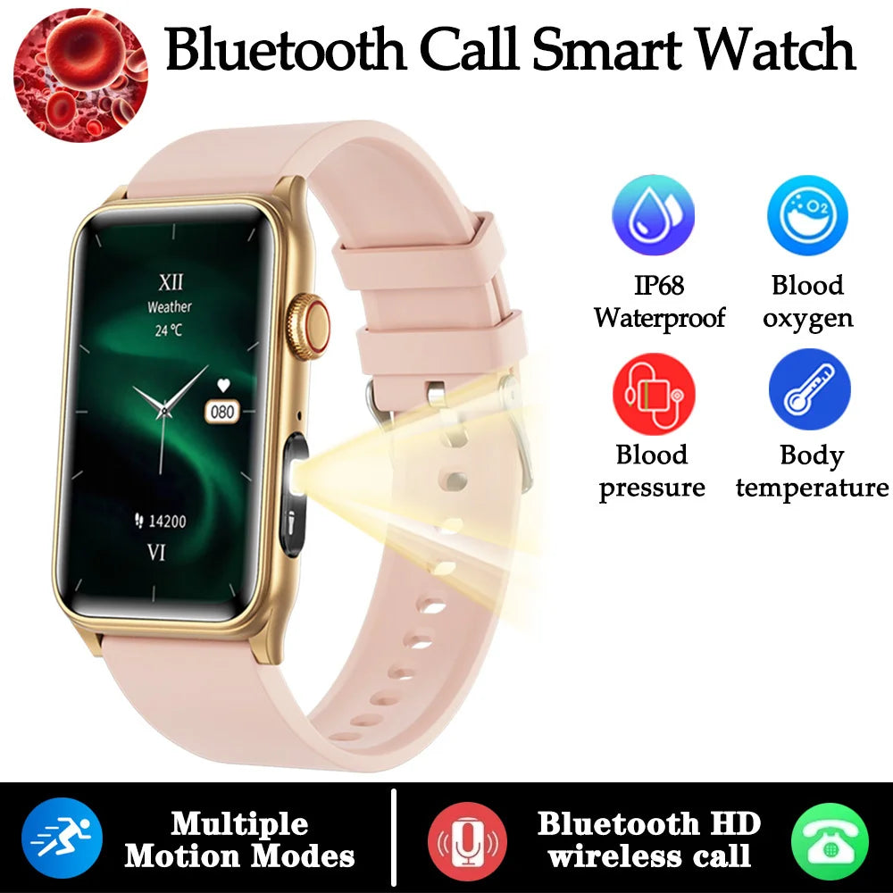2025 New Smart Watch Men ECG+PPG Blood Pressure Blood Oxygen Health Monitor Sport Fitness AI Vocie BT Call Flashlight Smartwatch