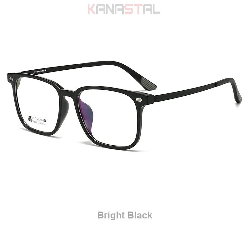 Men Rubber Titanium Square Eyeglasses Frame Anti Fatigue Lenses Women Computer Glasses Prescription Myopia Reading Eyewear Frame