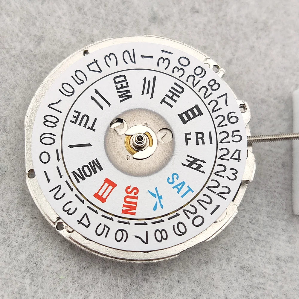 China NH36 Movement Can Replace Japanese NH36 Movement At 3 o'clock White Double Date High Accuracy Automatic Mechanical NH36A