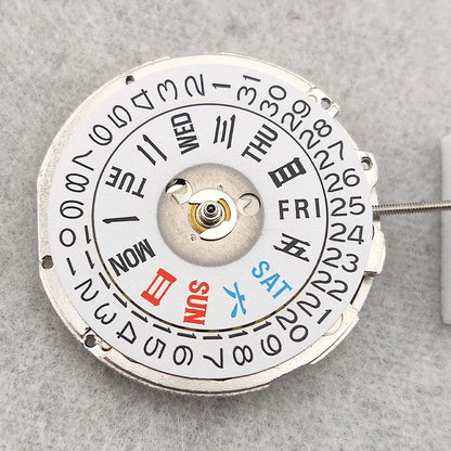China NH36 Movement Can Replace Japanese NH36 Movement At 3 o'clock White Double Date High Accuracy Automatic Mechanical NH36A