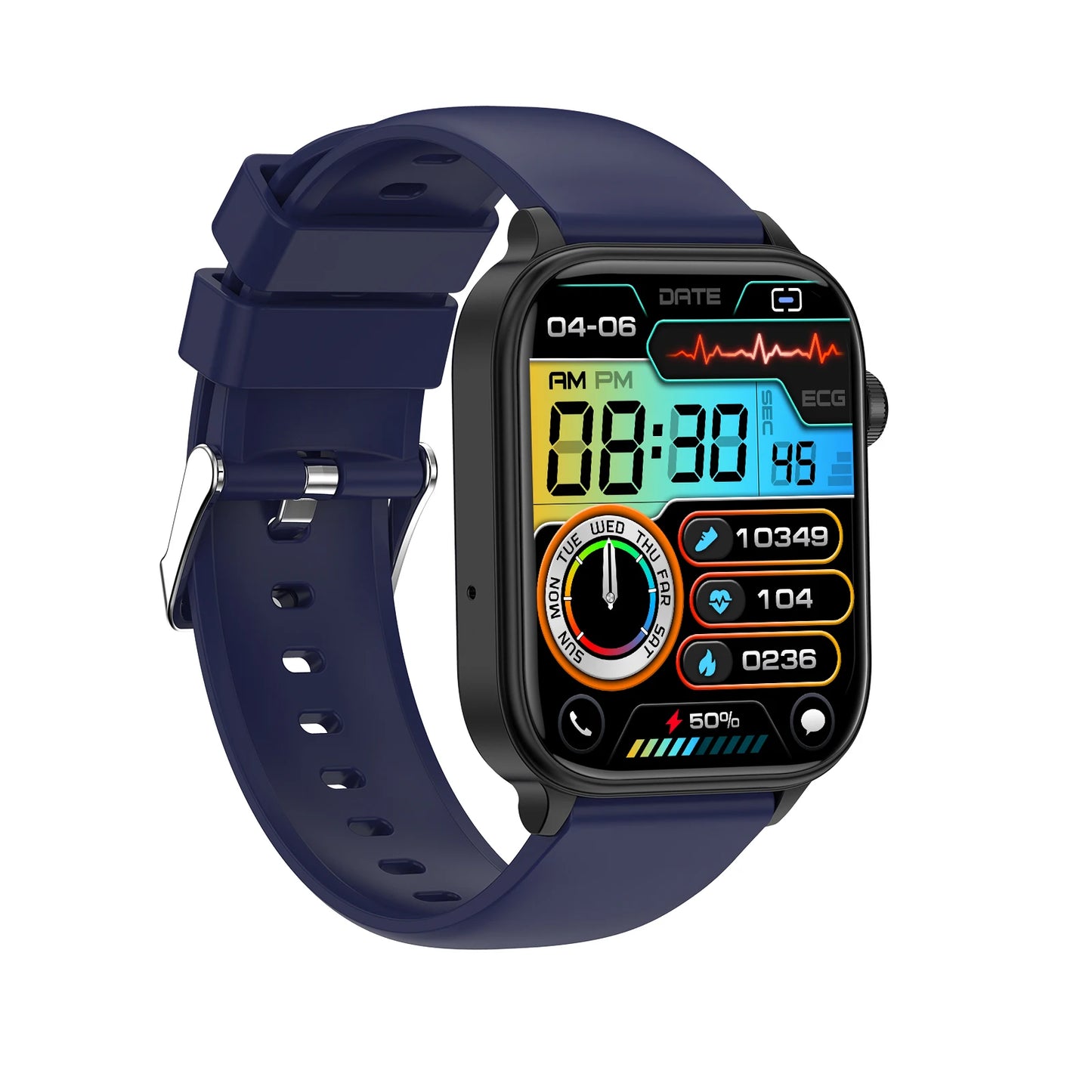 ET570 Smartwatch Waterproof BT Call ECG Blood Oxygen Blood Pressure Health Monitoring Smart Watch