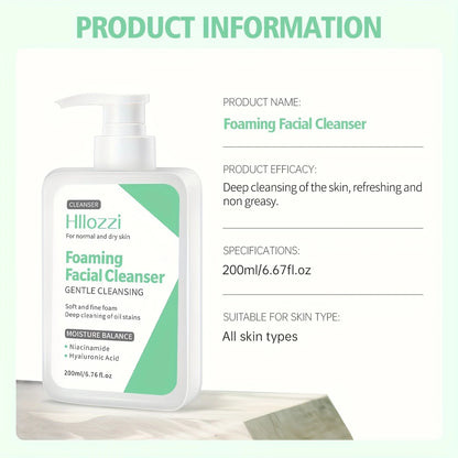 Niacinamide facial cleanser Cleansing Acne Oil Control Blackhead Remover Shrink Pores Remove grease Skin Care