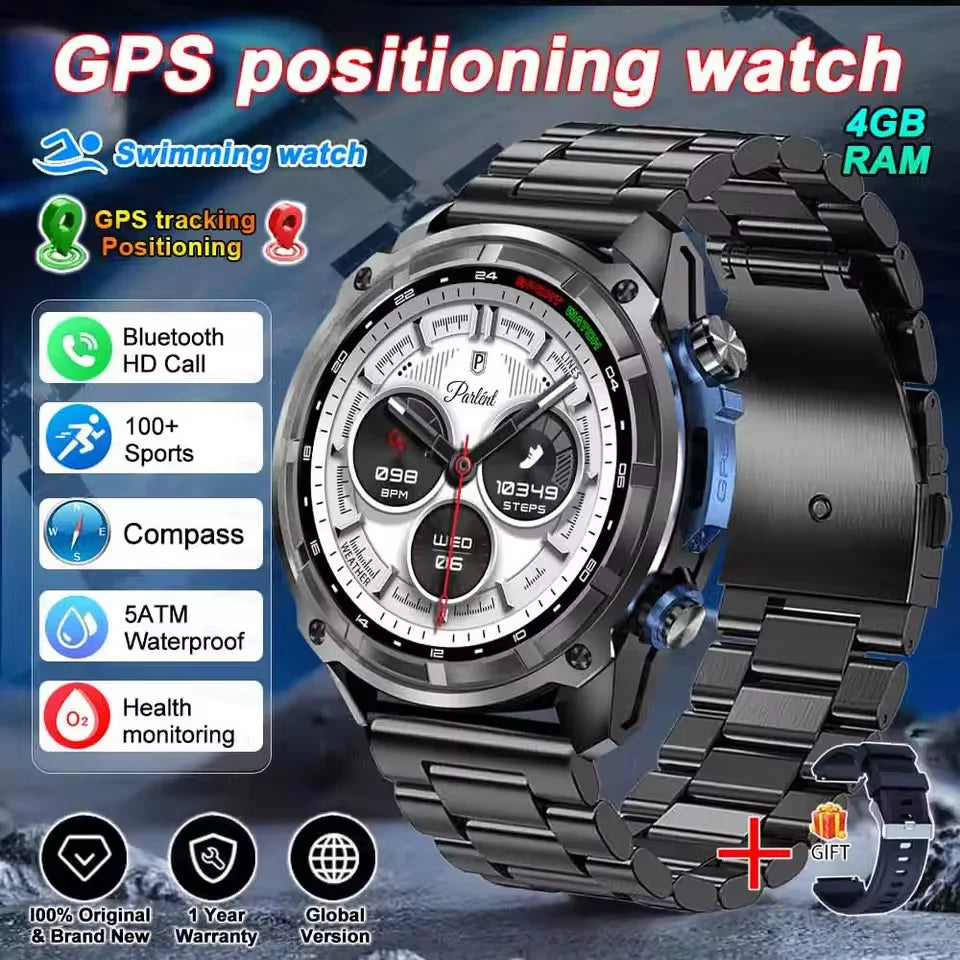 New T-Rex Militray Man Smart Watch 2025 Built-in GPS Offline Map 4GB Memory Professional Waterproof Watches Men Smart Bracele