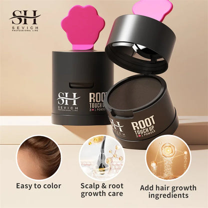 Sevich Hairline Powder 4G Hair Black Hairline Shadow Powder Instantly Black Color Root Cover Up Shadow Makeup Hair Concealer