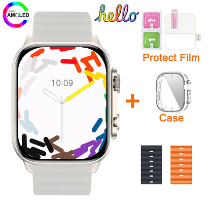 Upgrade Hello Watch 3 + 2025 Series10 SmartWatch 4GB ROM 49mm AMOLED NFC GPT Compass Bluetooth Call SmartWatch For Android IOS