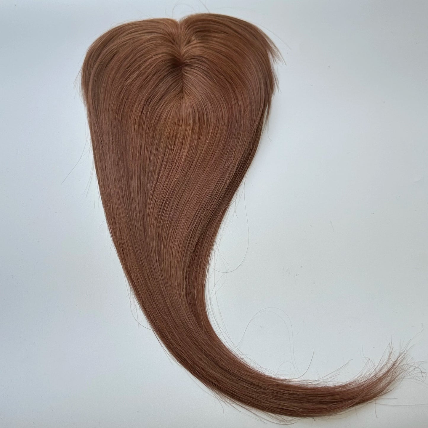 Hair Topper With Bangs Women 100% Human Hair Wigs Clip In Hairpieces Blonde Natural Straight Hair Topper Silk Base 35cm