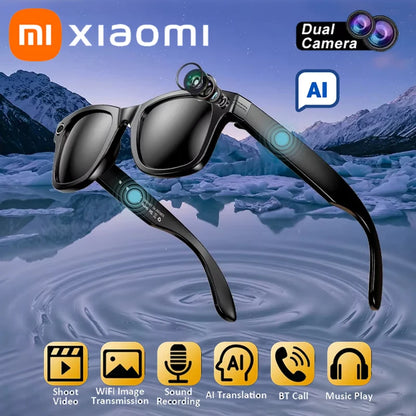 Xiaomi Smart Glasses Recording Videos Ai Photo Recognition Answer Translation Large Battery Ip65 Waterproof Bluetooth Glasses
