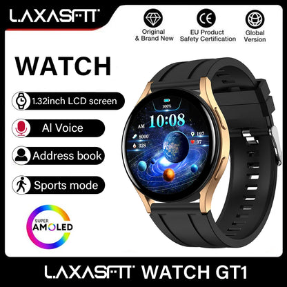 LAXASFIT Smart Watch Full Touch Screen Sport Fitness Watches BT Call Digital Smart Watch Wristwatch For Men Women Gift 2024 New