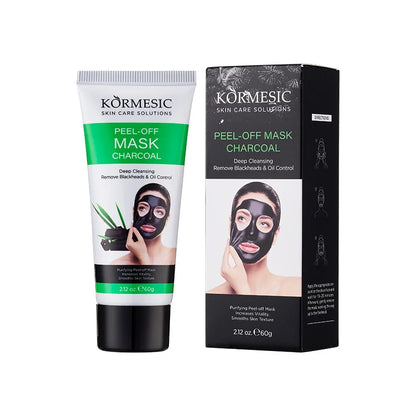 Bamboo Charcoal Black Cleansing Mud Mask to Clean Pores, Peel-Off Mask to Moisturize the Face, Deep Clean the Face, Fine Pores,
