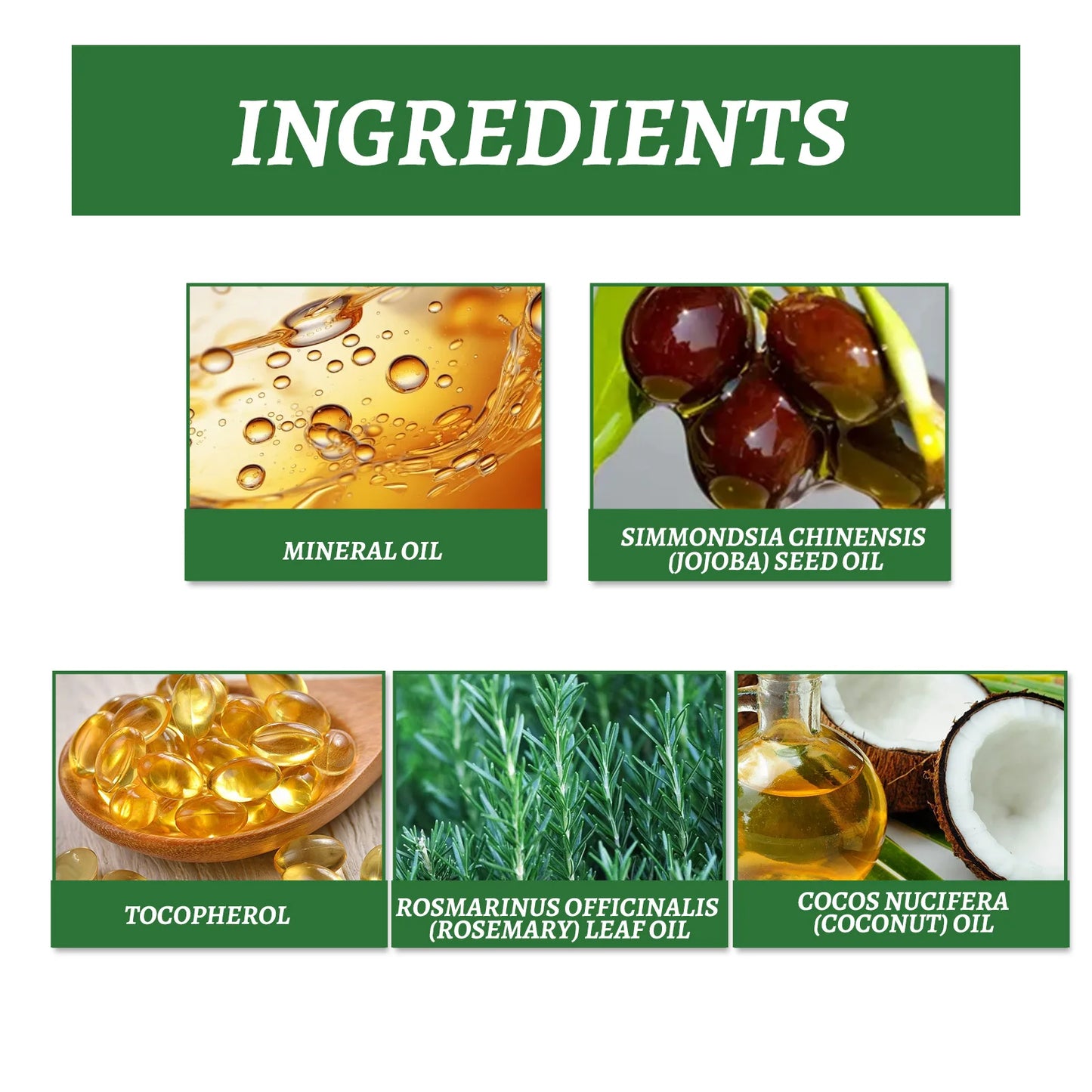 Rosemary Essential Oil 60ml Hair Growth Serum Scalp Treatment Skin Care Anti Aging Vitamin E Enriched for Thicker Hair Glowing