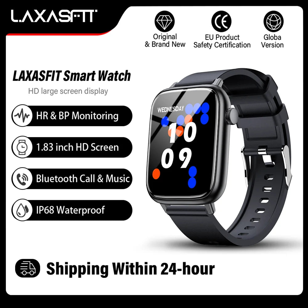 LAXASFIT New Smart Watch Bluetooth Talk Man Woman Smartwatch 100+ Sports Functions Fitness Bracelet Customized Dial Smart Watch