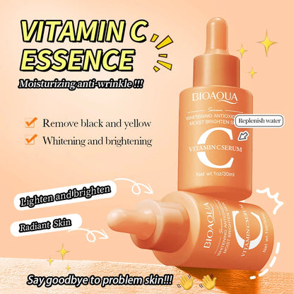 BIOAQUA Retinol Vitamin C Hyaluronic Acid Serum for Face Moisturizing Whitening Anti Wrinkles Facial Essence Face Skin Care