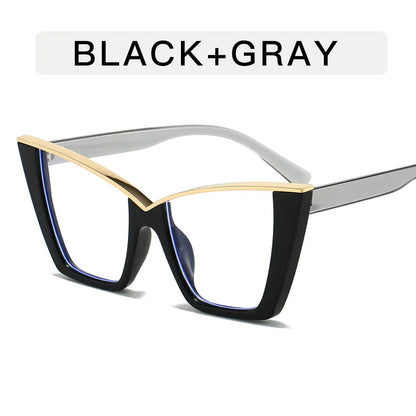 Butterfly Shape Woman Eyeglasses European American Stylish Glasses Frame Blue Light Blocking Women's Glasses