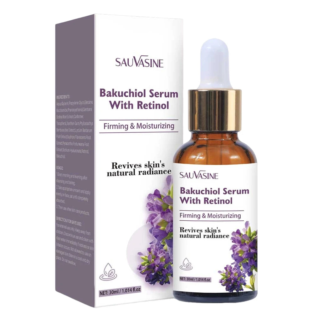 30ML Bakuchiol Serum With Retinol Skin Moisturizing & Firming Smooth Fine Lines Essence for Wrinkles  Anti-aging Serum for Women