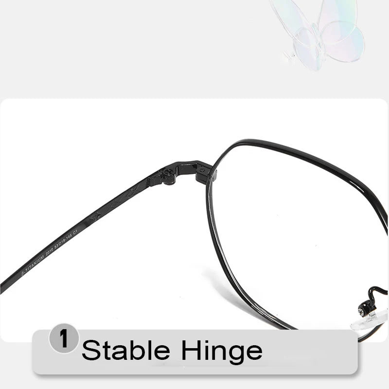 UVLAIK Ultra Light Square Glasses Frame Retro Anti-Blue Light Eyewear Pure Titanium Frame Eyeglass Fashion Solid Color Spectacle