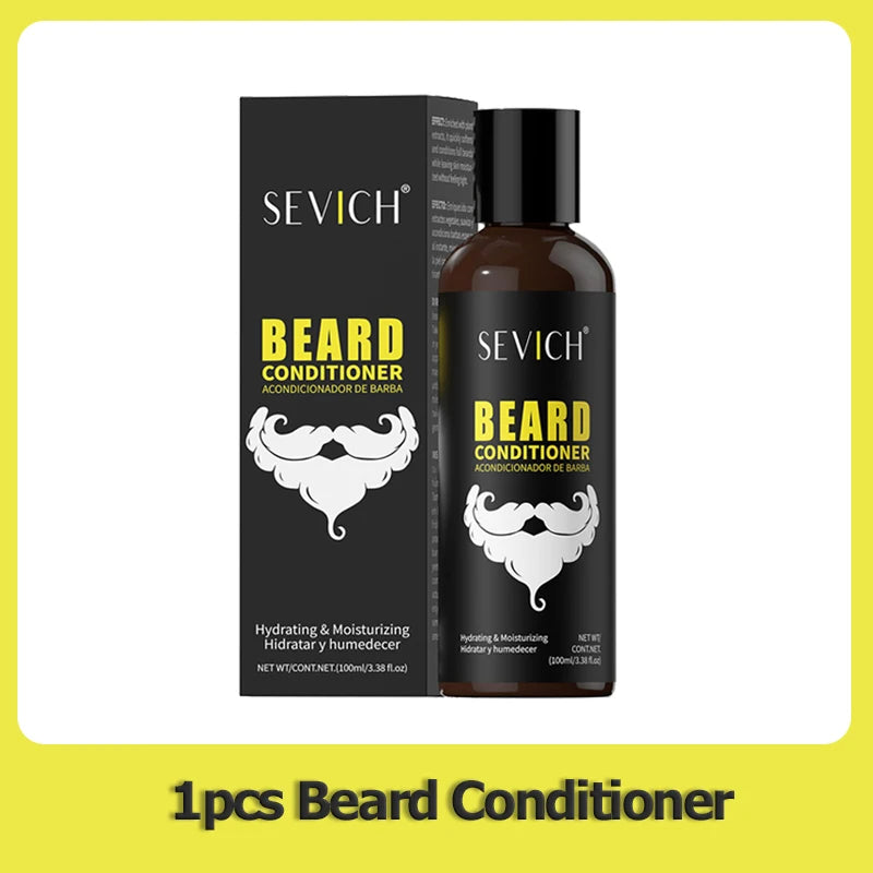 Beard Growth Kit Beard Growth Essence Oil Nourishing Beard Conditioning For Men Wash Care Set Beard Styling Massage Strengthen