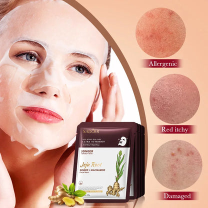 Skin Care Stuff Mask Face Niacinamide Masks Korea Ginger Whitening Aloe Vera Original Gel Collagen Night Wrapping Cleaning Set
