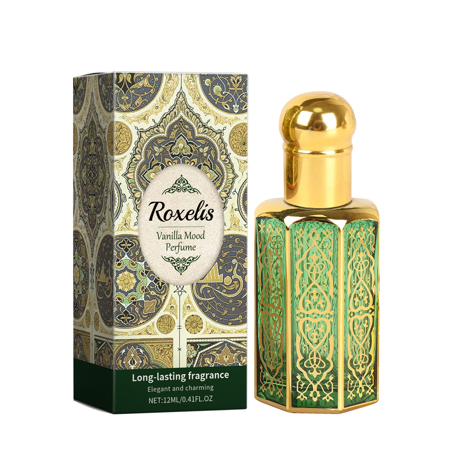 Roxelis Arab Perfume, Vanilla Fragrance, Elegant, Mild, Lasting, Charming, Portable Perfume