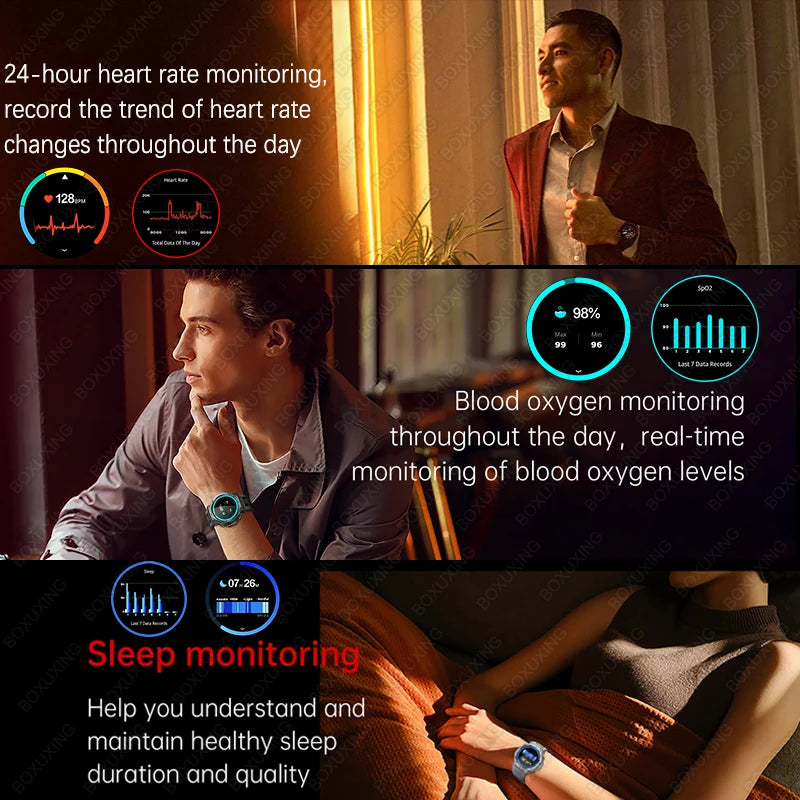 New Military Outdoor Sports Smart Watch Men GPS Motion Track 5 ATM Waterproof Heart Rate HD Bluetooth Call Smartwatch For Xiaomi